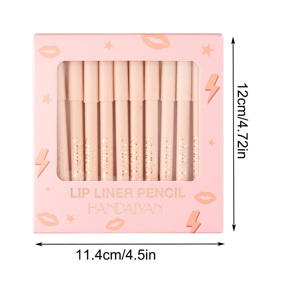 12 Pcs Lipstick Pencil Long Lasting Matte Lip Liner Pen Set