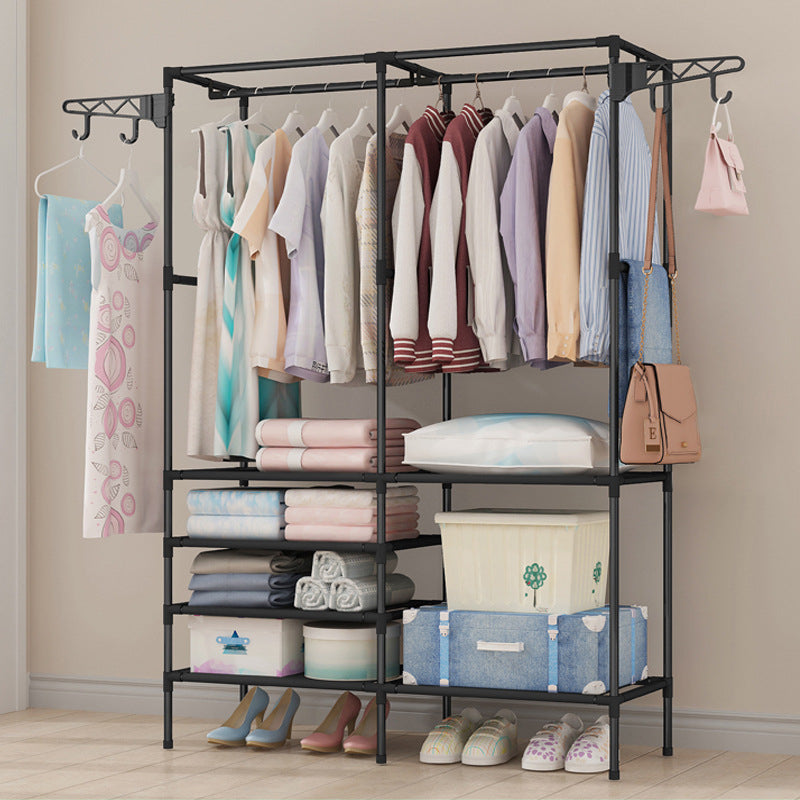 Iron Clothes Rack with Hanging Bag for Clothing Stores