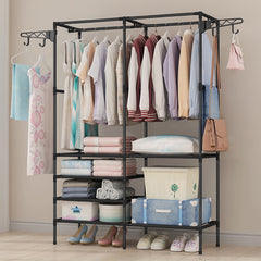 Iron Clothes Rack with Hanging Bag for Clothing Stores