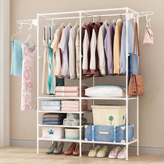 Iron Clothes Rack with Hanging Bag for Clothing Stores