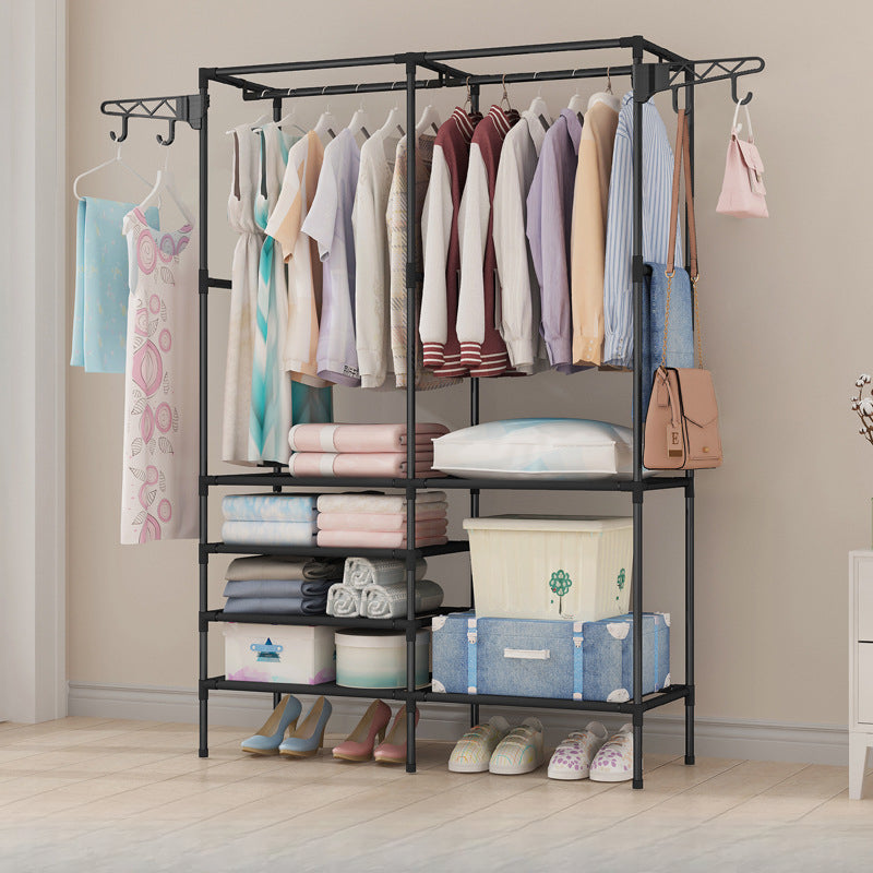 Iron Clothes Rack with Hanging Bag for Clothing Stores