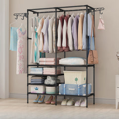 Iron Clothes Rack with Hanging Bag for Clothing Stores