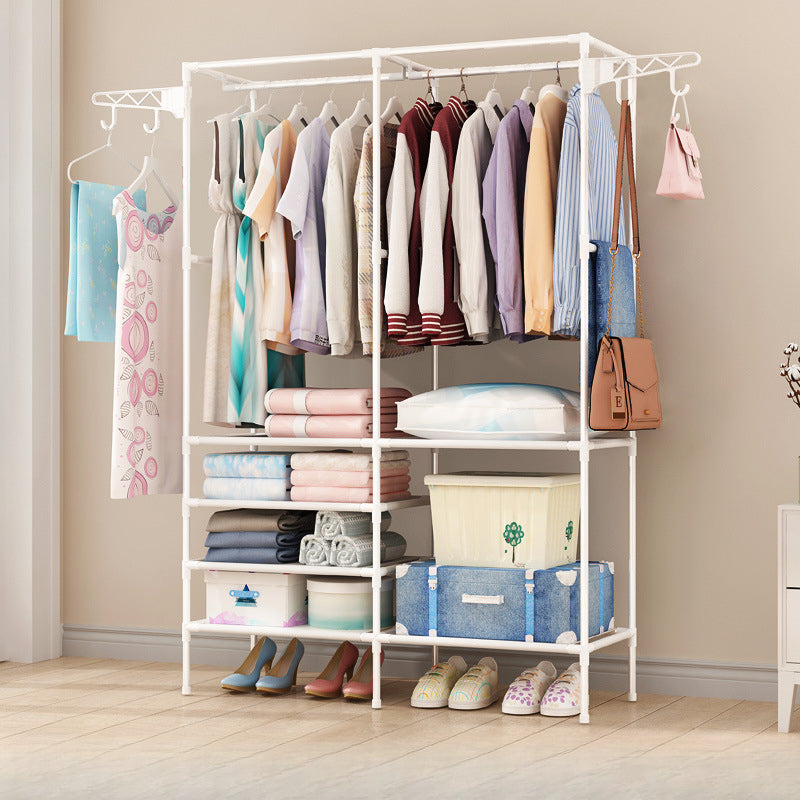 Iron Clothes Rack with Hanging Bag for Clothing Stores