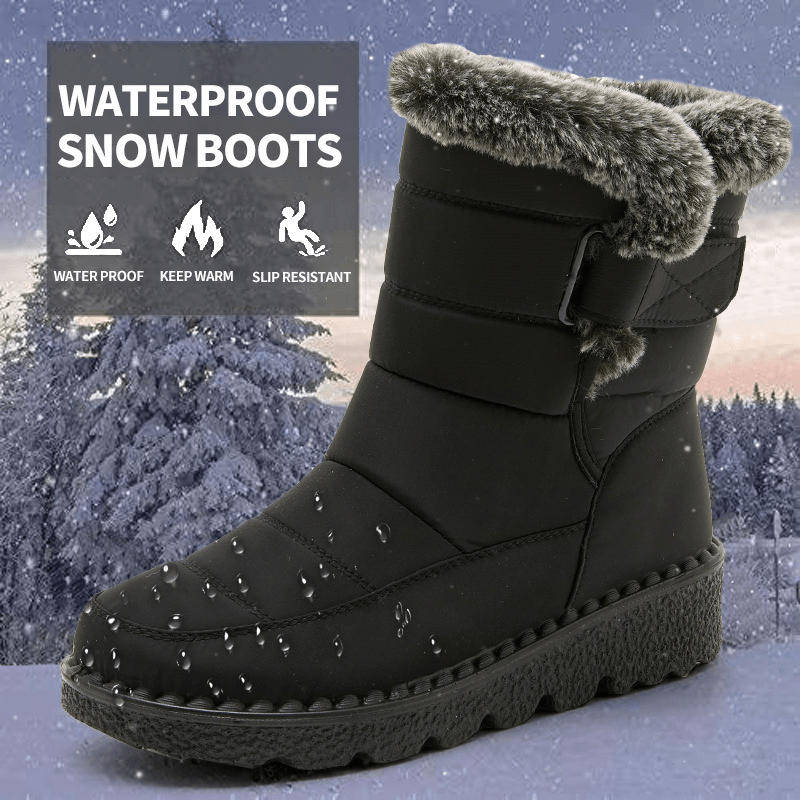 Women's Winter Fleece Snow Boots Fur Lined Warm Ankle Boots