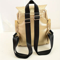 Owl Shape Personality Backpack PU Leather Men Women Travel Backpack