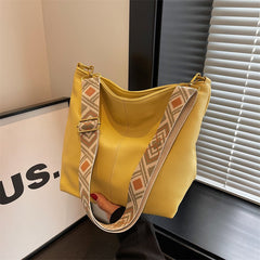 Large Capacity Textured PU Leather Tote Bag Shoulder Bag