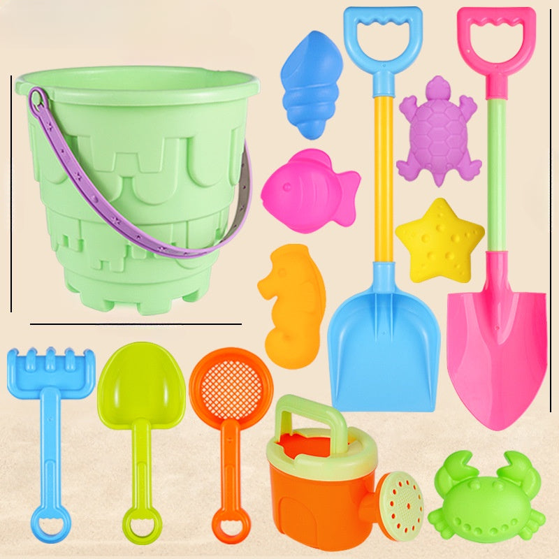 Beach Toys Set for Kids - 10pcs/13pcs Water & Sand Play with Shovel & Bucket