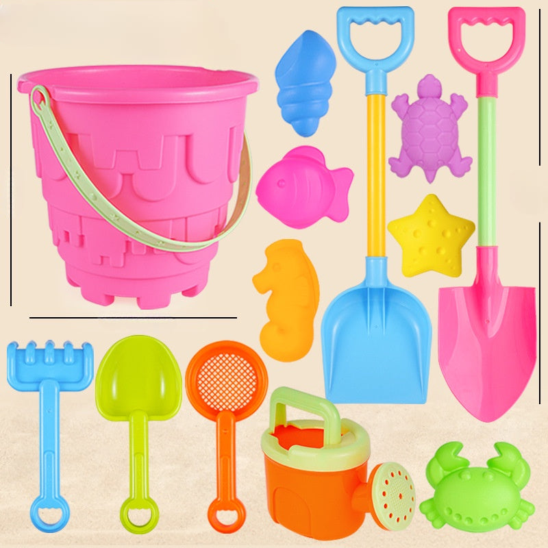 Beach Toys Set for Kids - 10pcs/13pcs Water & Sand Play with Shovel & Bucket