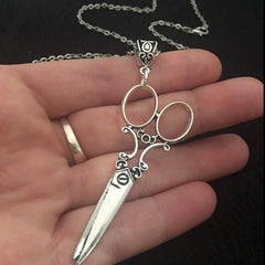 Vintage Scissor Pendant Necklace For Women And Men