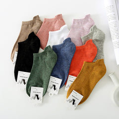 Solid Socks Soft & Lightweight Low Cut Ankle Socks Women's