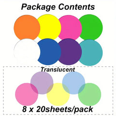 Morandi Round Transparent Sticky Notes Waterproof Bookmarks Page Flags