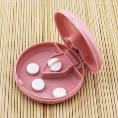 Portable Pill Cutter Splitter Storage Medicine Compartment Box Travel Case