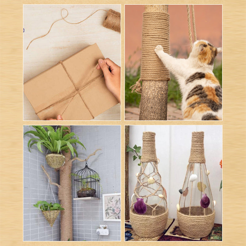 Natural Jute Rope String Ribbon Crafts for Rustic Home Decor
