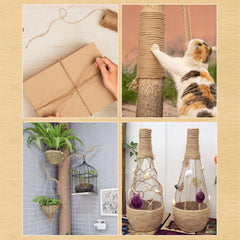 Natural Jute Rope String Ribbon Crafts for Rustic Home Decor