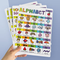 4 Pcs Phonics Spelling Classroom A4 Posters Education Teaching Aids