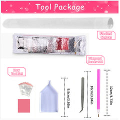 5D Flocked Canvas AB Canvas 35 Tools Diamond Painting Kit