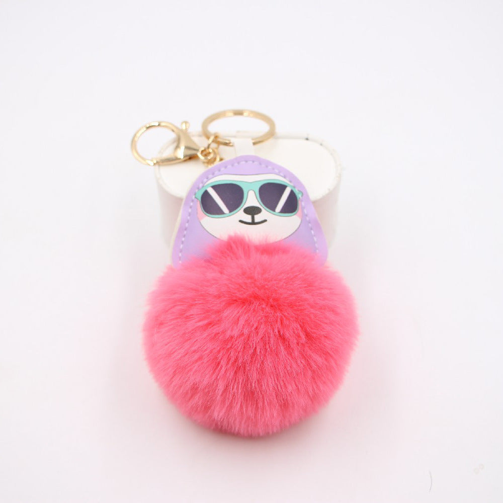 Pom Pom Pendant Car Key Pendant Plush Bag Charms