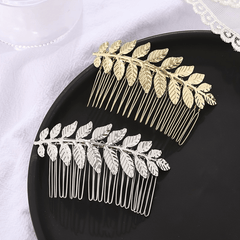 Leaf Hair Comb Golden Silver Leaf Hair Comb Hair Accessories For Girls