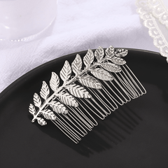 Leaf Hair Comb Golden Silver Leaf Hair Comb Hair Accessories For Girls
