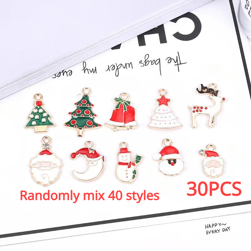 Christmas Ornaments Drop Oil Alloy Reindeer Santa Claus Snowflake Stockings Pend