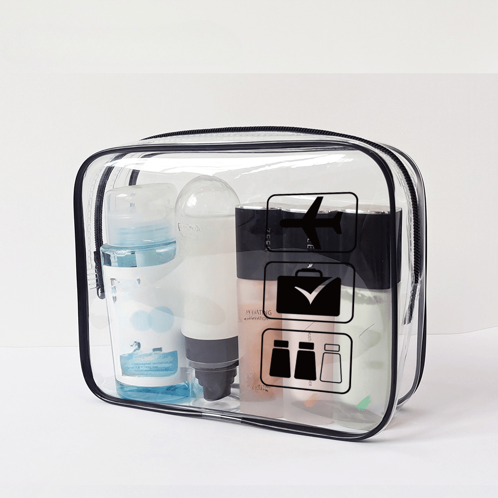 Clear Waterproof Cosmetic Bag Plastic Makeup Storage Bag