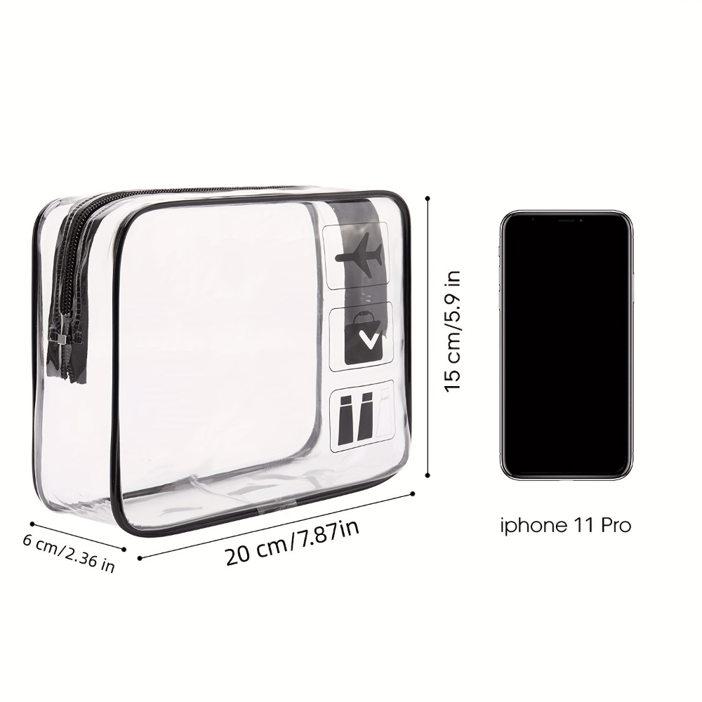 Clear Waterproof Cosmetic Bag Plastic Makeup Storage Bag