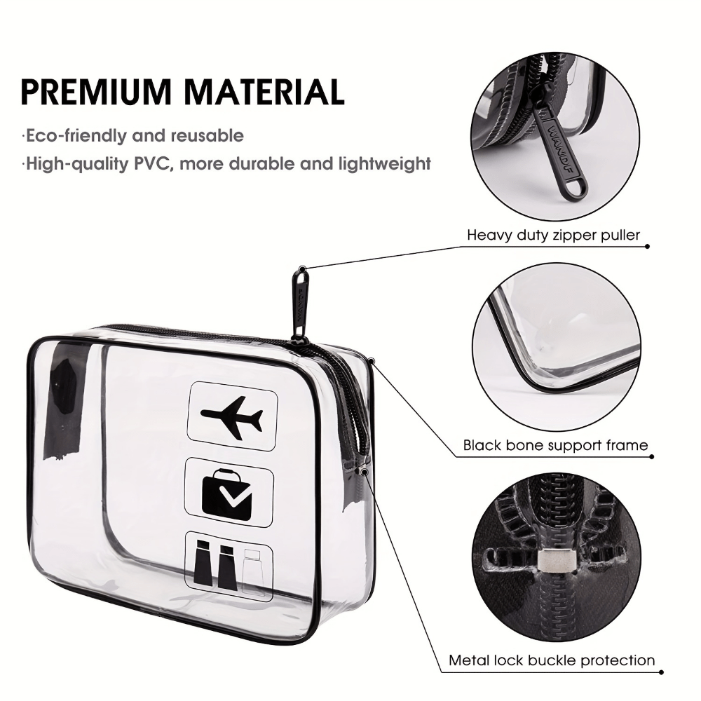 Clear Waterproof Cosmetic Bag Plastic Makeup Storage Bag