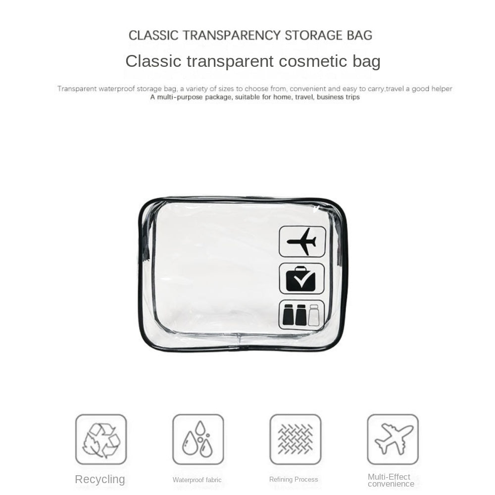Clear Waterproof Cosmetic Bag Plastic Makeup Storage Bag