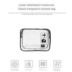 Clear Waterproof Cosmetic Bag Plastic Makeup Storage Bag