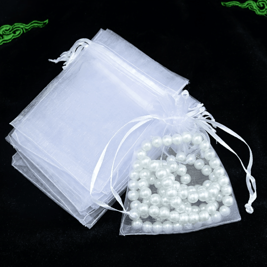 100pcs Organza Drawstring Storage Bag Wedding Party Gift Decoration
