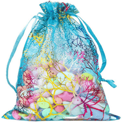 20-50pcs Coral Organza Bag 8x11 Gift Wrap Bag Jewelry Lipstick Wedding Organza