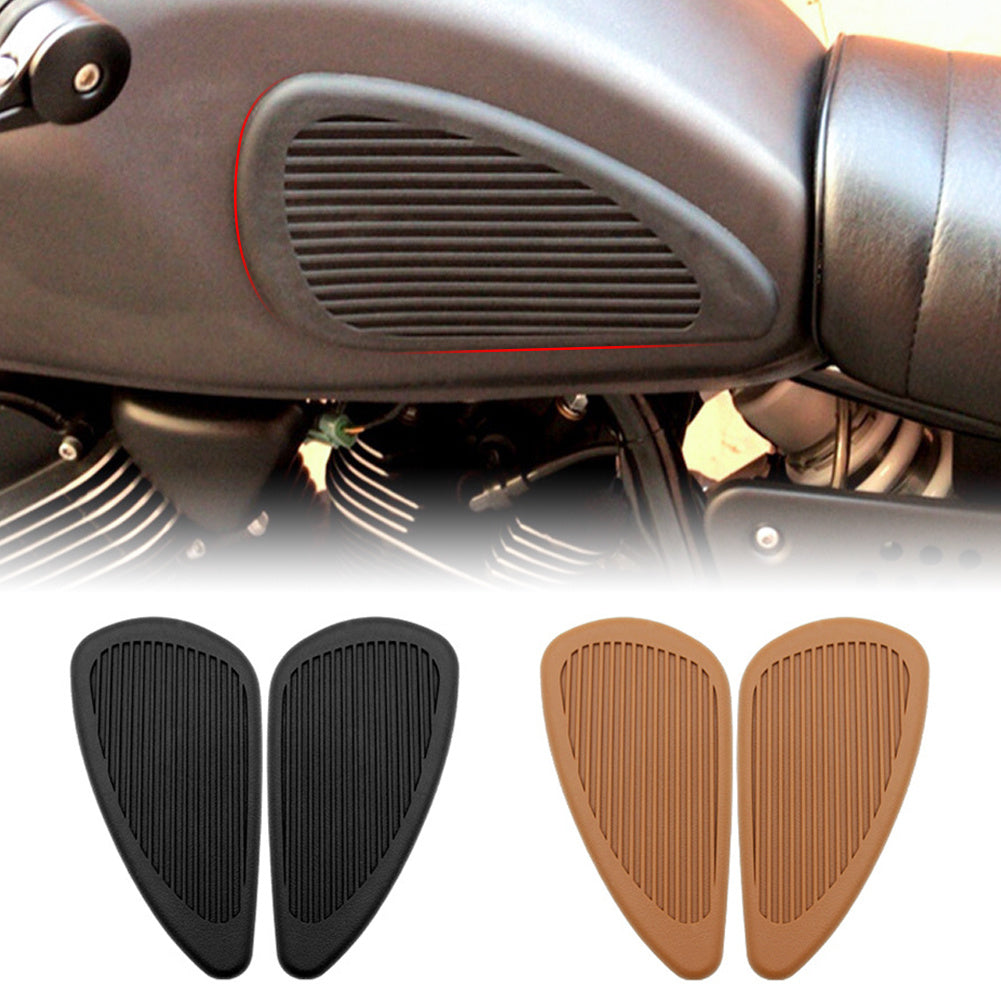 2pcs Motorbike Tank Knee Pad Gas Fuel Tank Rubber Stickers Protector