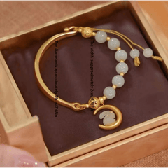 Jade Rabbit Half Bracelet Fresh Blessing Card Red Agate for Girlfriends