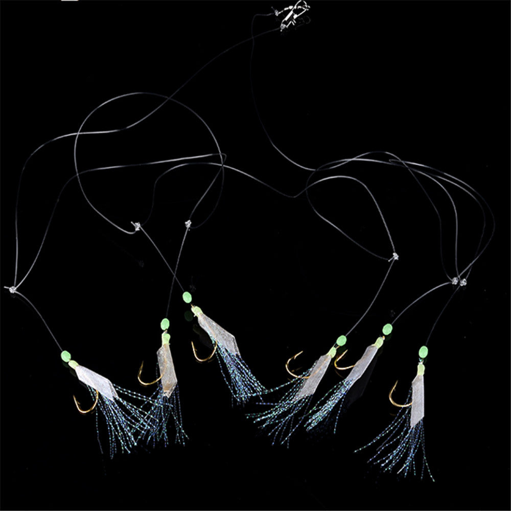 6pcs Luminous Fishhooks for Swivel Rigs and Bait Jigs