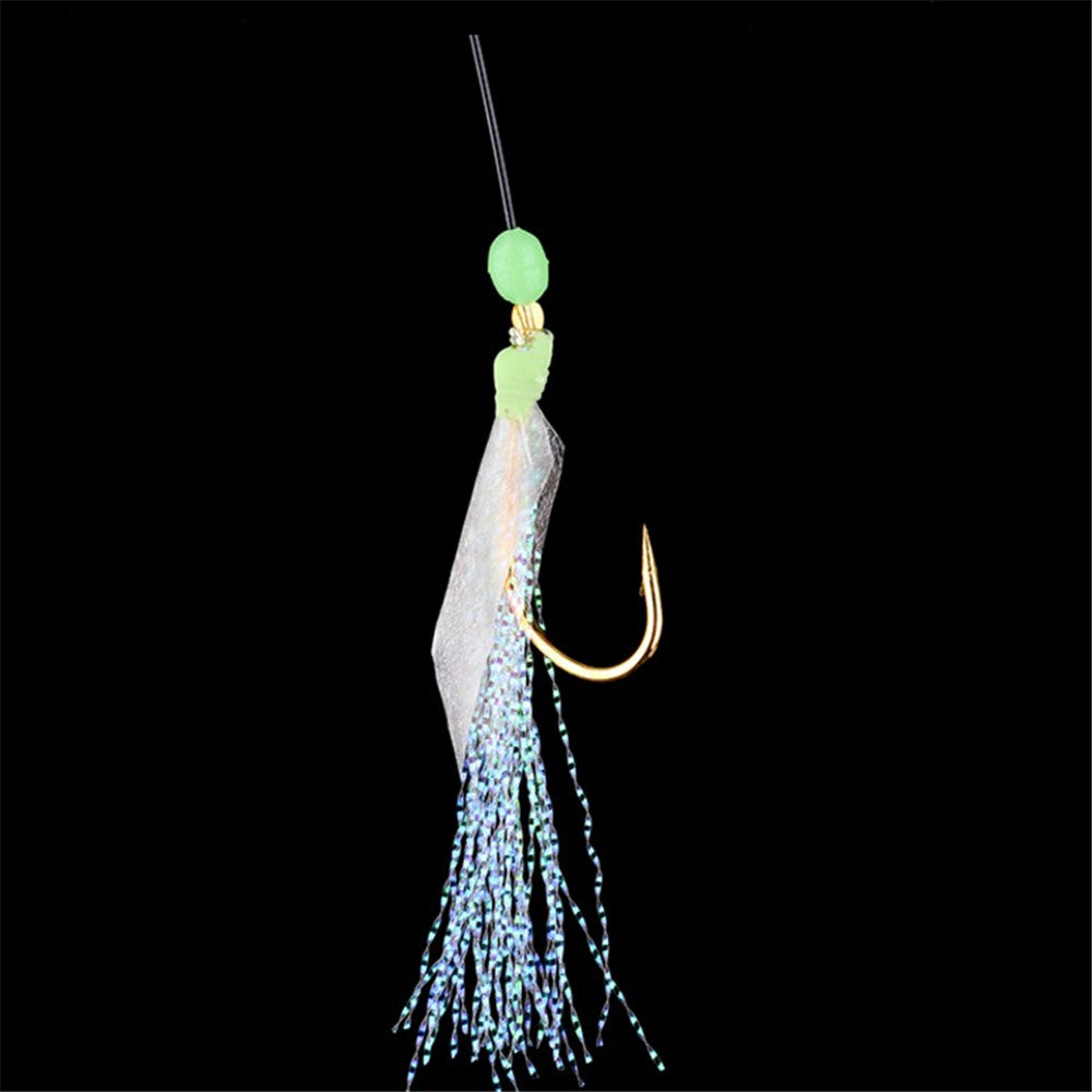 6pcs Luminous Fishhooks for Swivel Rigs and Bait Jigs