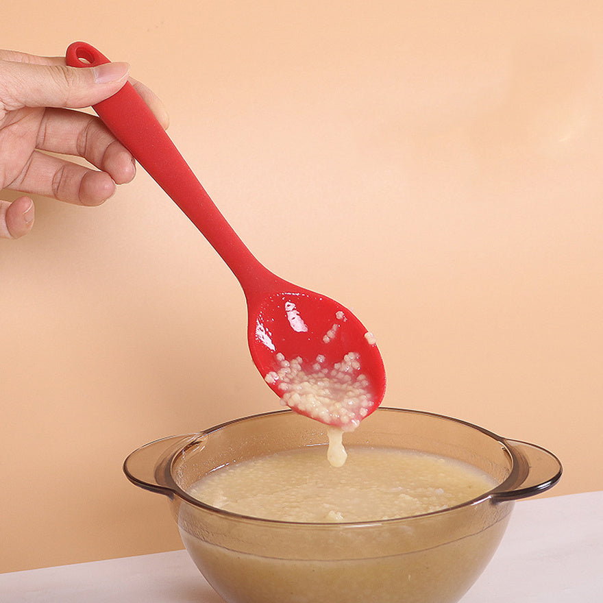 Non Stick Silicone Soup Spoon for Kitchen & Camping