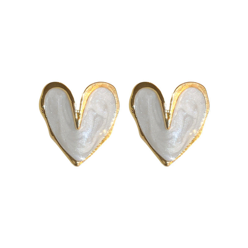 Love Heart Earrings Small Fresh Sweet Temperament Earrings Female