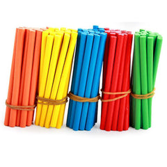 100pcs Colorful Wooden Counting Rods Educational Kids Mathematics Toys