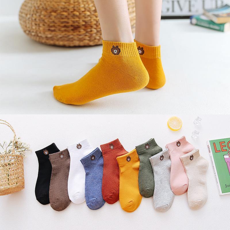 Bear Print Socks Men's Crew Socks Casual Comfy Stockings