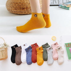 Bear Print Socks Men's Crew Socks Casual Comfy Stockings