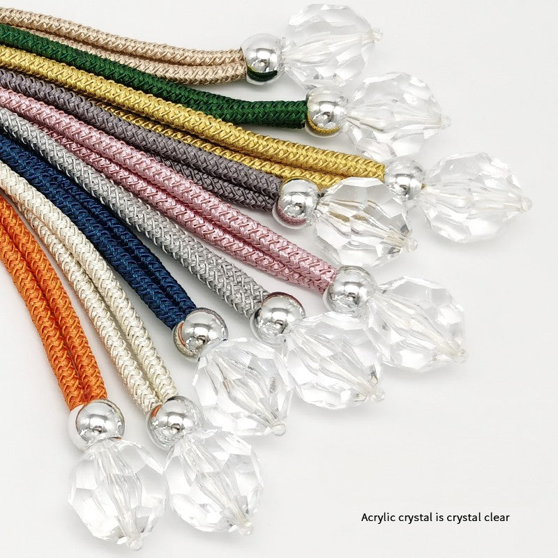 Acrylic Bead Curtain Strap Adjustable Drawstring Rope