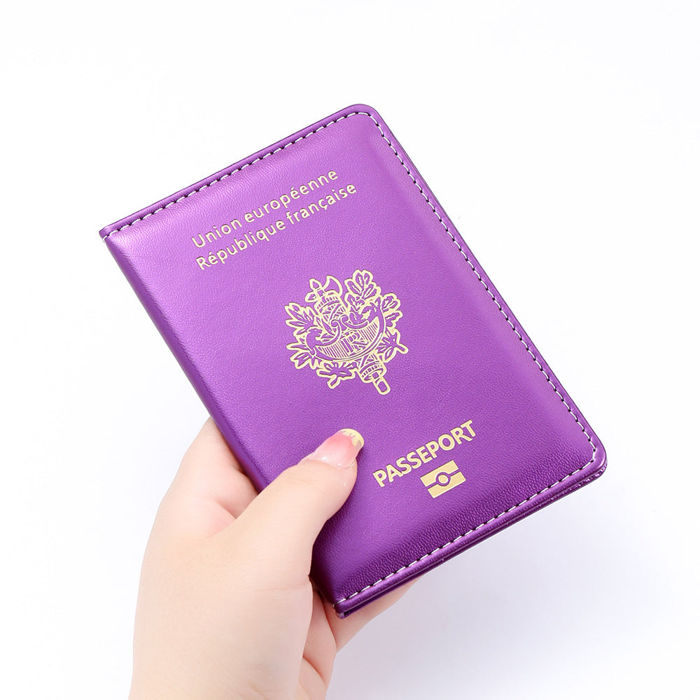 1 Pc Classic Pattern Passport Case Portable Travel Wallet