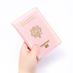 1 Pc Classic Pattern Passport Case Portable Travel Wallet