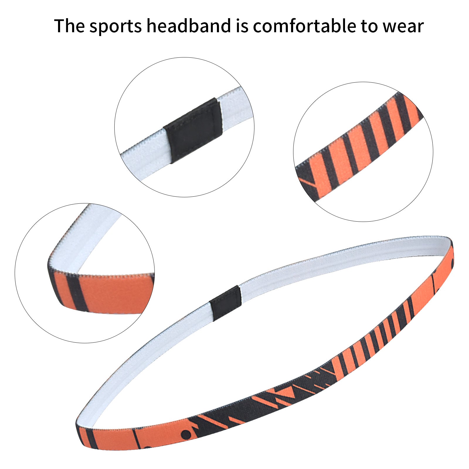 3pcs Skinny Sports Sweatband Stretchy Hair Band Headdress