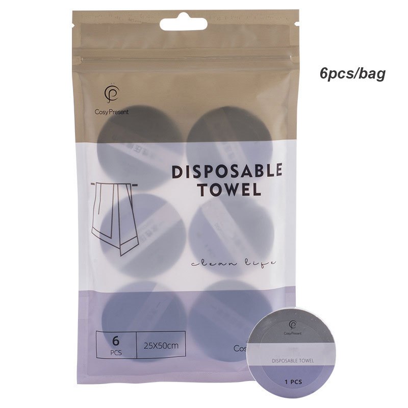 6pcs Disposable Face Towel Tablet Independent Packaging