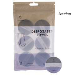 6pcs Disposable Face Towel Tablet Independent Packaging