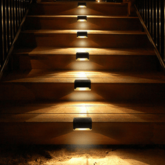 LED Solar Step Lights Outdoor Garden Deck Lights Waterproof