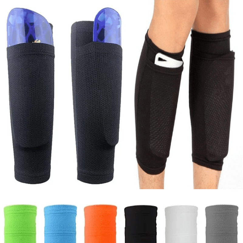 Football Shin Guard Sleeves with Pocket - Protect Shins Confidently