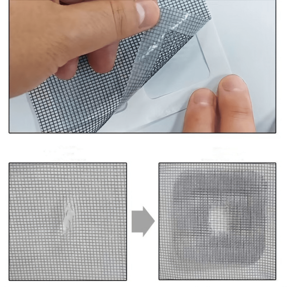 5pcs Window Screen Repair Tape Self Adhesive Patch Tape Waterproof Mesh Repair