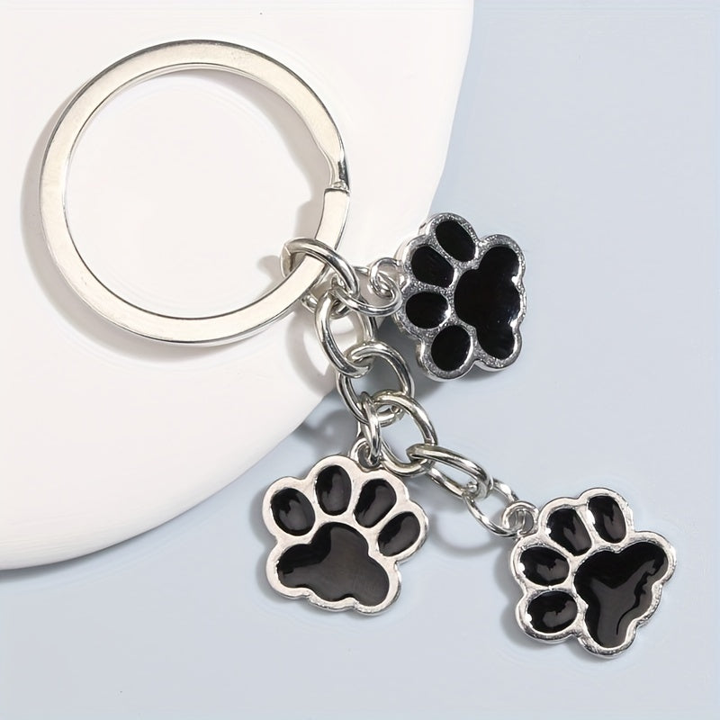 Cartoon Pet Paw Keychain Key Ring Purse Bag Backpack Car Key Charm Earbud Case